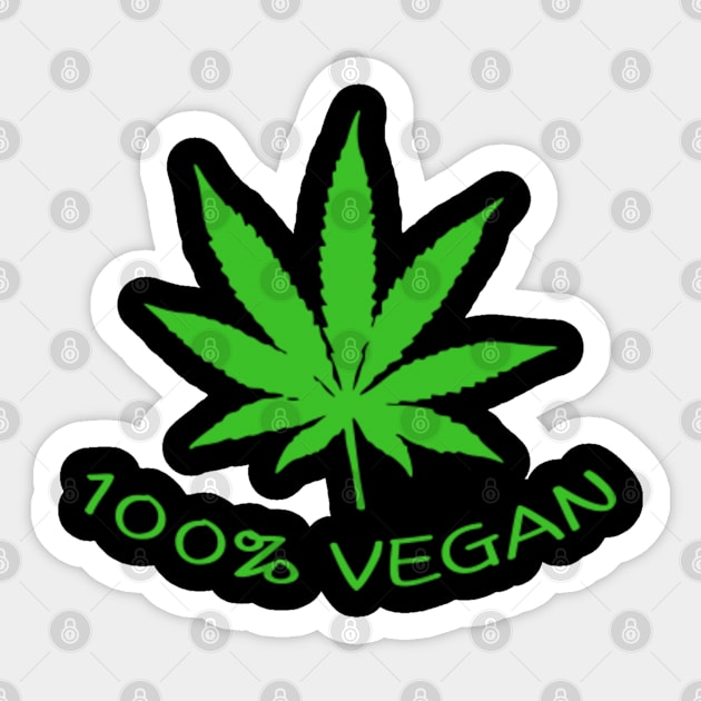 100% VEGAN Sticker by redhornet